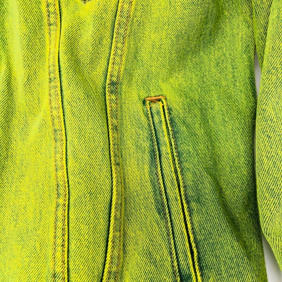Levis Trucker Jacket Neon Green - Picture 4 of 8